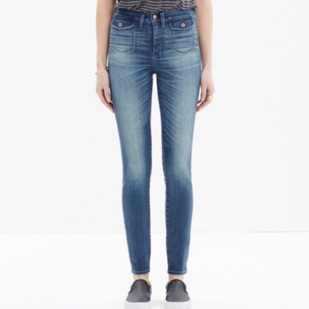 High Riser Crop - Medium/Light Wash - 27